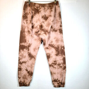 Lacausa Womens Slater Tie Dye Pull On Jogger Pant Size Large Brown Athleisure